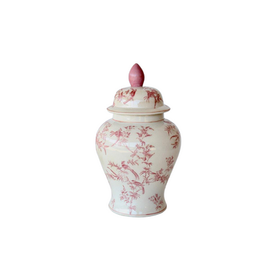 This Medium pink, fine design ginger jar measures 41X22cm and can add a subtle hint of color to any living space. This jar has been crafted to a high standard and is sure to be unique for any interior decor.  Delivery 5 - 7 working days