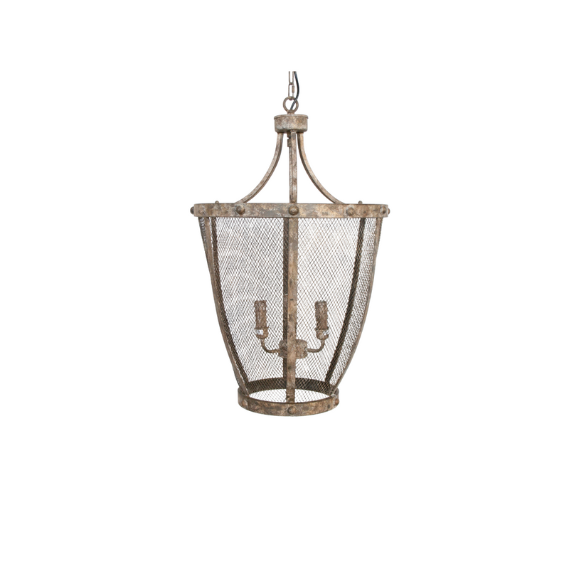 The mesh cylinder 3 light chandelier 69X47.5CM is a classic and timeless chandelier that will add elegance and sophistication to any home. An ideal choice for enhancing the ambiance of any living space, it’s made with mesh cylinder body and three lights that are sure to make a statement. Bring a touch of royalty to your home with this exquisite chandelier.  Delivery 5 - 7 working days