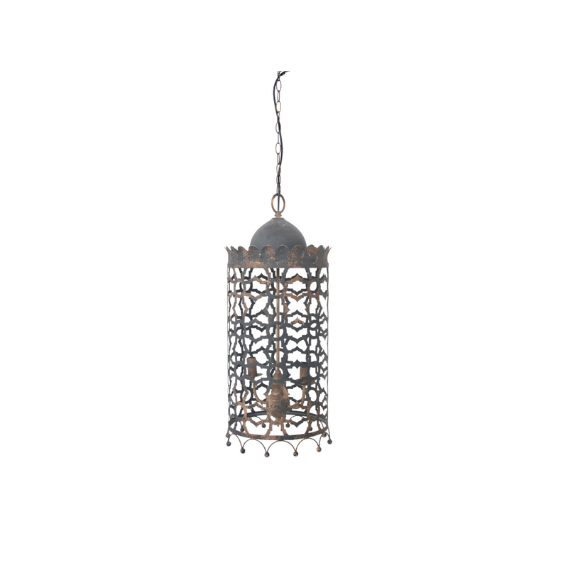 Moroccan black & gold hanging electric light, size 80X32CM, are crafted from stained glass and wrought iron/brass. As a sign of prosperity, these lanterns are often seen gracing the entrance of palaces and mansions.  Delivery 5 - 7 working days
