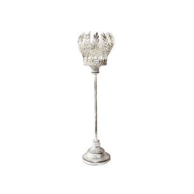 Our Tall Silver Metal Candle Holder offers a perfect centerpiece for your home décor. The modern design is made of durable silver metal and measures 70X18CM, making it a statement piece that adds sophistication and beauty to your interior. Create a warm ambiance with this exquisite candle holder.  Delivery 5 - 7 working days