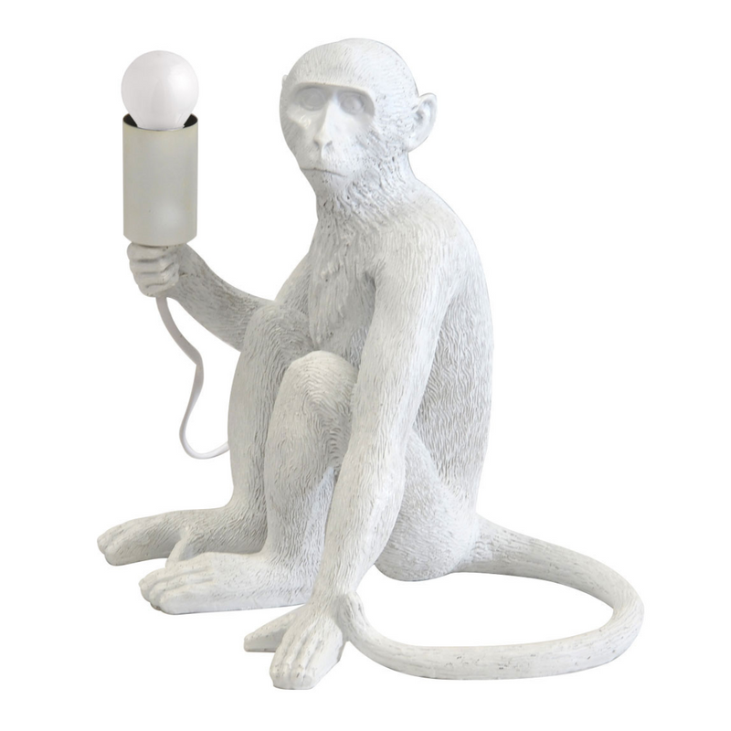 This stylish Resin Monkey Lamp has a unique, modern design. Its dimensions are 30CM (H) x 30CM (W), making it the perfect size for any room. It comes without a globe, allowing you to customize your own look to match your existing decor. Enjoy this lamp&