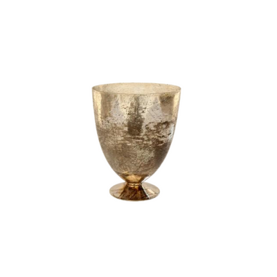 This eye-catching Silver glass vase stands 29.5x24cm and is crafted from recycled glass for an eco-friendly choice. Its timeless design is sure to add a touch of elegance to any area. Delivery 5 to 7 working days