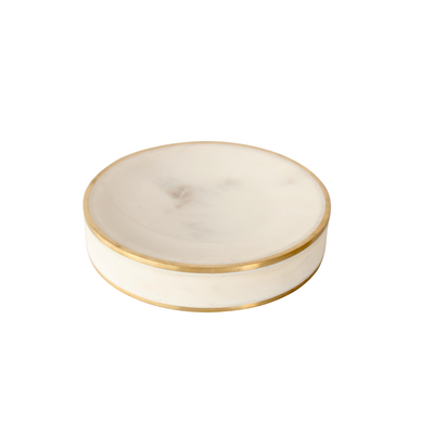  This 13cm round marble soap dish is perfect for adding a touch of style to any bathroom. Unique Interiors. Delivery 7 to 10 working days