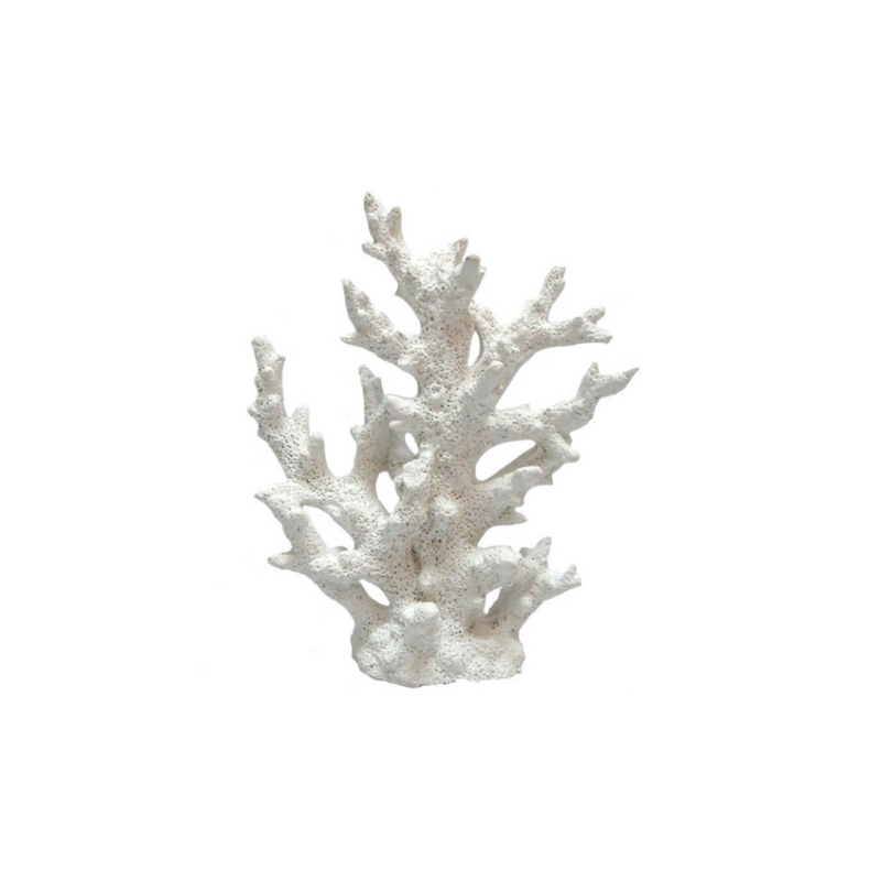 Coral  This 25cm tall, 18cm wide, and 8cm deep Coral Categories piece is hand-cast using Earth Kind resin, made from recycled plastic bottles. Extremely heavy and dense, it&