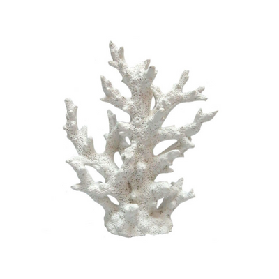 Coral  This 25cm tall, 18cm wide, and 8cm deep Coral Categories piece is hand-cast using Earth Kind resin, made from recycled plastic bottles. Extremely heavy and dense, it's a gorgeous and ornamental representation of coral growth. A stunning and eco-friendly addition to any space- UNIQUE INTERIORS