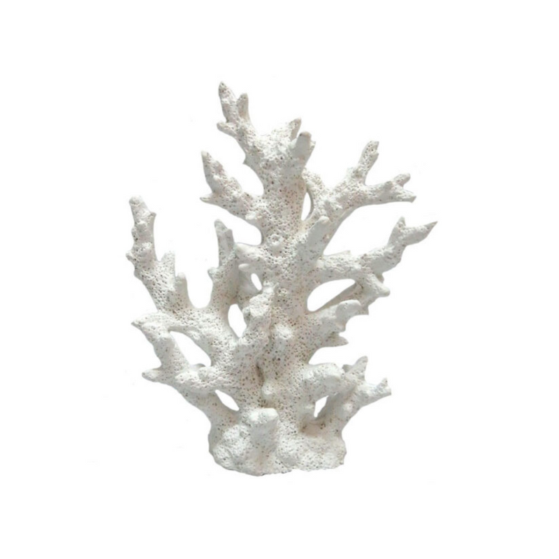 Coral  This 25cm tall, 18cm wide, and 8cm deep Coral Categories piece is hand-cast using Earth Kind resin, made from recycled plastic bottles. Extremely heavy and dense, it&