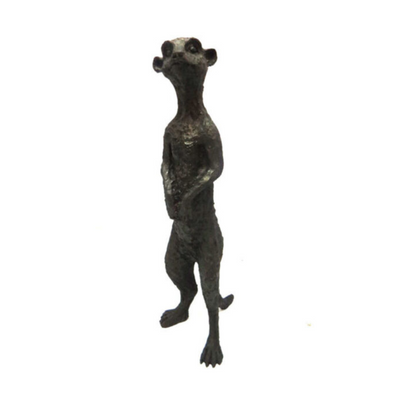 Riki Tiki Meerkat  Meet Riki Tiki Meerkat, the perfect addition to your home. Standing at 36.5cm tall and 11.5cm wide, this handcast meerkat is made from solid, recycled Earth Kind resin. With its beautiful bronze finish and unique meerkattish expression, this product not only adds African charm but also supports sustainable practices - UNIQUE INTERIORS