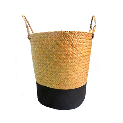 The Horizon Basket is a durable and versatile option for all your storage needs. Measuring at 38cm x 35cm, this natural fine weave basket features a stylish black base. Keep your belongings organized and easily accessible with this modern and practical basket- UNIQUE INTERIORS