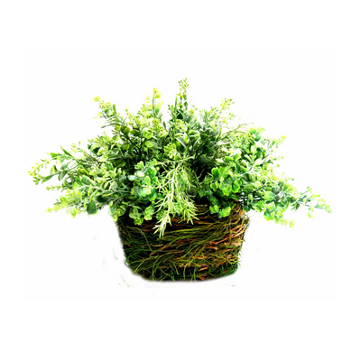 Plentitude is an expertly-crafted artificial plant with a lush 50cm width, perfect for adding a touch of greenery to any space. With a total height of 30cm in its basket, this plant brings effortless beauty without any maintenance required- UNIQUE INTERIORS