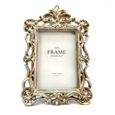 Enhance your home decor with the elegant Chateau Frame, perfect for displaying your 4" X 6" photos. Its sturdy design and classic finish add a touch of sophistication to any room. Showcase your memories in style with this high-quality frame-unique interiors
