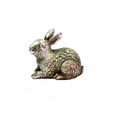 The Ginseng Rabbit is a stunning decorative piece, standing at 16cm in width and 14cm in height. Its antique silver finish boasts intricate detailing, adding elegance to any room. Weighing 450gms, it is a sturdy and eye-catching addition to your home-unique interiors