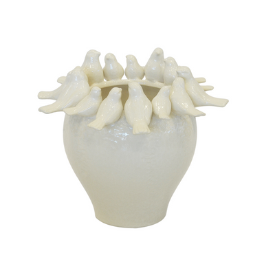 Expertly crafted and stylish, this Ceramic Bird Vase stands at 26cm tall and has a 30cm diameter, making it the perfect addition to any home decor. The high-quality ceramic material offers durability and elegance, while its size allows for versatile use. An ideal choice for flower arrangements and home accents-UNIQUE INTERIORS