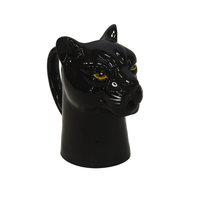 This ceramic black panther jug measures 20cm x 20cm, making it the perfect size for serving your favorite beverages. Crafted with precision and expertise, this jug is a stylish addition to any kitchen or dining room. Its sleek design adds a touch of elegance to any occasion-UNIQUE INTERIORS