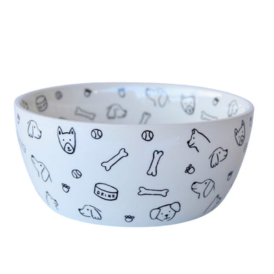 Needing a little joy in your home for your fur baby?  Look no further than this black and white porcelain dog bowl .   This is the perfect gift for any fur baby.  Size:  7.5 x 17cm