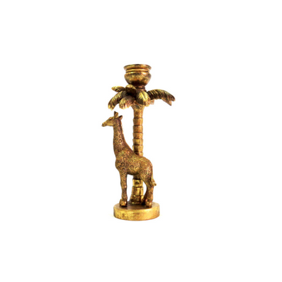 Elevate your décor with the <span data-mce-fragment="1">Mara Candleholder</span> With a width of 13cm and height of 25cm, this African-inspired piece adds a touch of dreamy elegance to any room. Made of gold material, it weighs 610gms for sturdy display.UNIQUE INTERIORS.