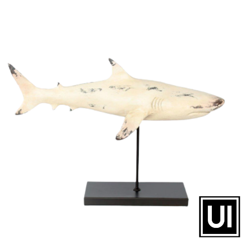 WHITE DISTRESSED SHARK ON STAND 39X55X20CM

Unique Interiors