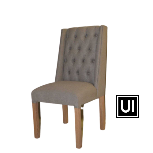 Solo Block Oak Modern Upholstered Chair