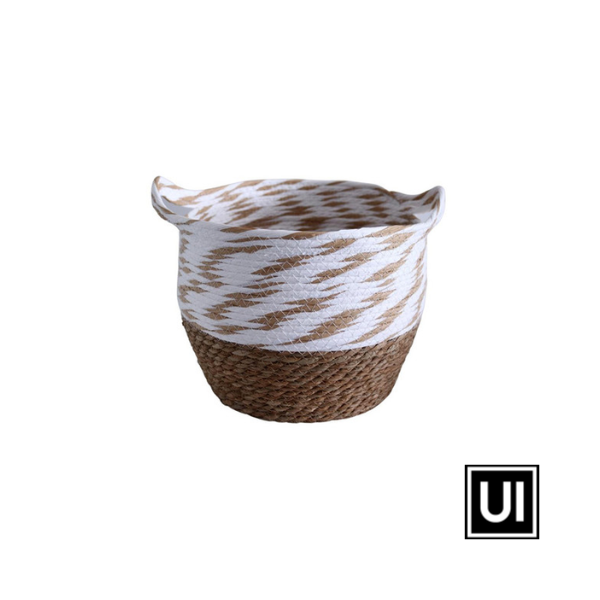 Weaved Baskets Brown And White Mix Top