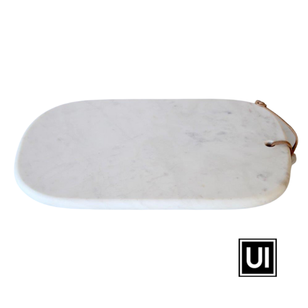 Unique Interiors Large white marble chopping board 