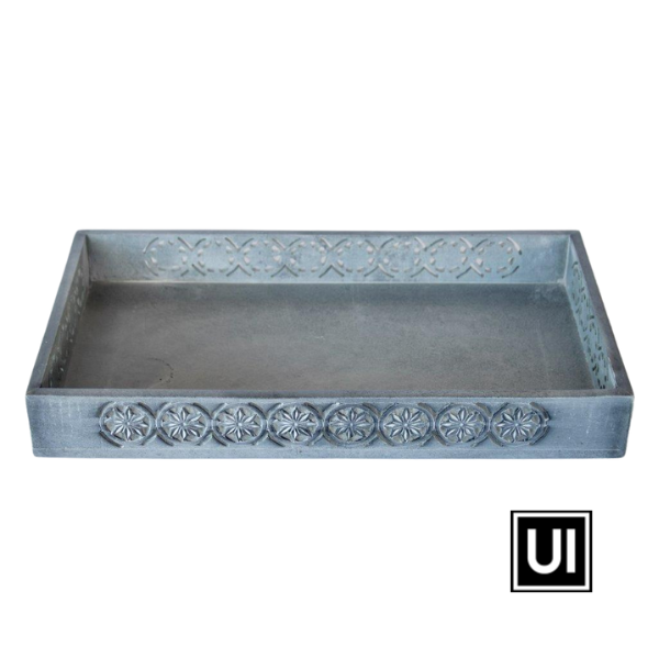Unique Interiors Grey soap stone rectangular tray
