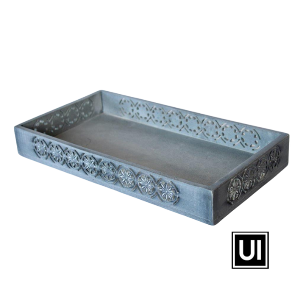 Grey soap stone rectangular tray