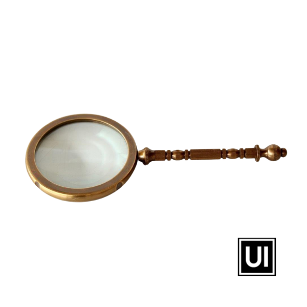 Unique Interiors Brass magnifying glass