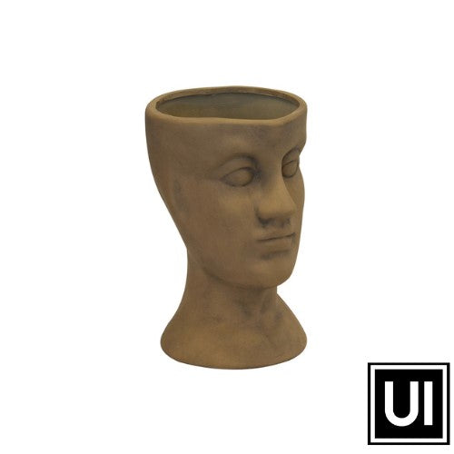 Ceramic head vase desert sand (30cm x 20cm) unique interiors 