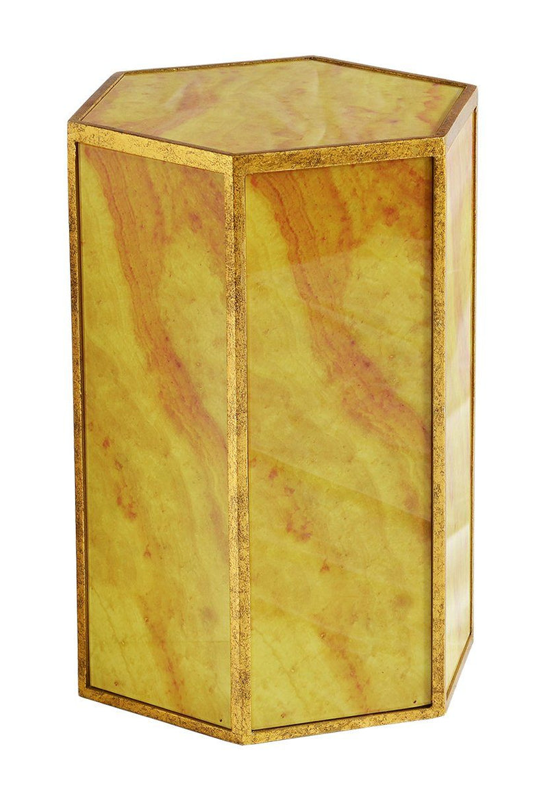 Unique Interiors Lifestyle Glass stool marble amber Occasional Tables