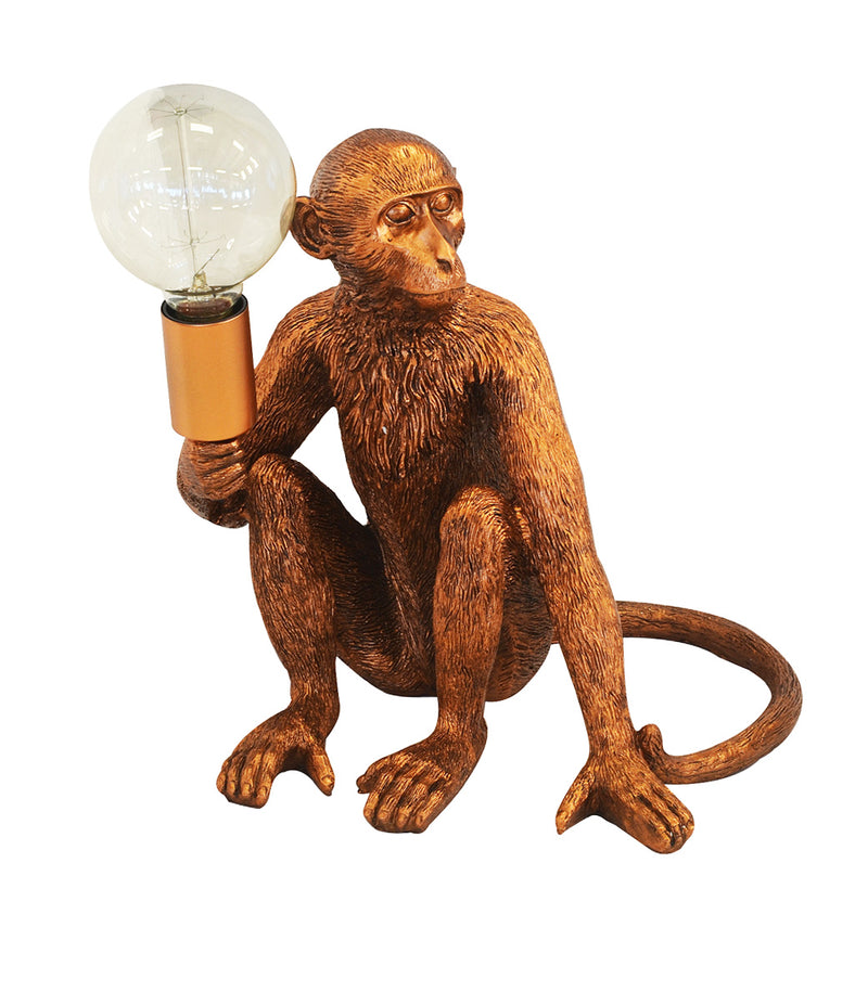 Resin monkey lamp x.large copper Unique Interiors