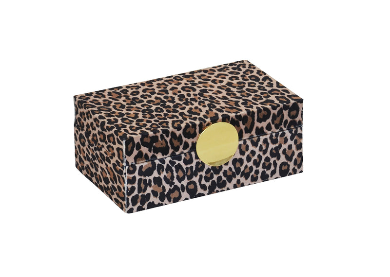 Box velvet animal print small single (21cm x 13cm x 8.5cm)