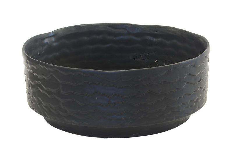 Ceramic scale bowl matt black