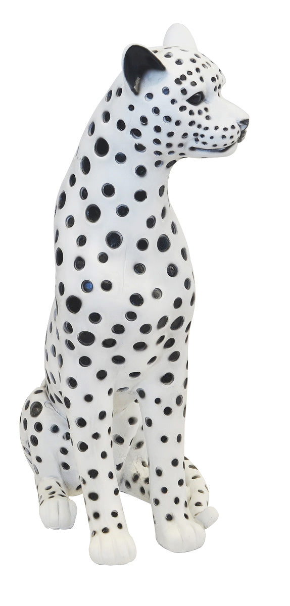 Resin leopard statue with black dots