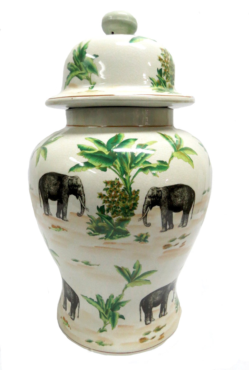 Palm Elephant Jar Large.