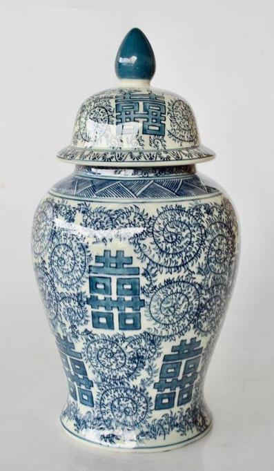 Blue & white chinese ginger jar 48x22cm