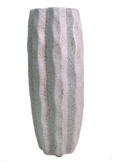 Bring Scandinavian charm to your home with the Saga vase. Crafted with exquisite ceramic, this tall vase features a speckled white finish, perfect for adding subtle texture to any room. Elegantly designed, this timeless piece will bring modern sophistication to your decor. Unique Interiors.