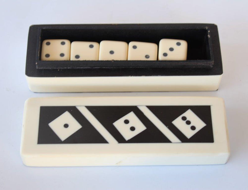 5 dice box 4x15x5cm