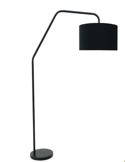 Knox black floor lamp with shade