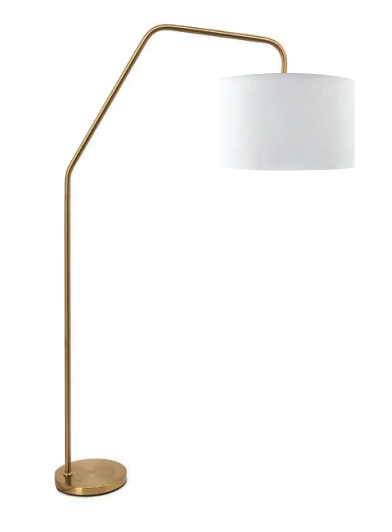 Knox brass floor lamp with shade
