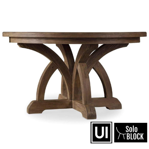 Solo block oak arizona round table 1600mm