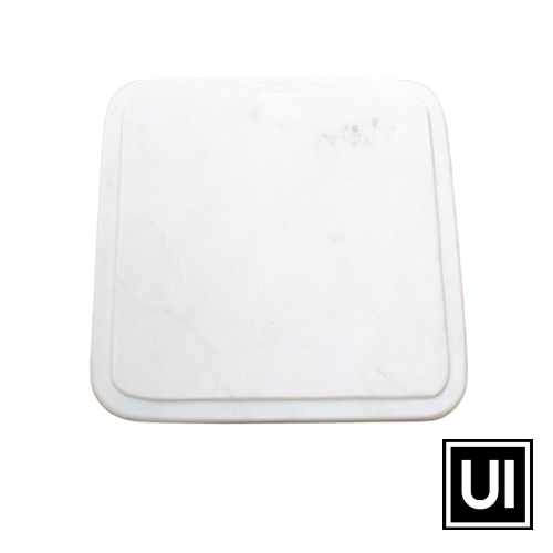 Square white marble board 21x21cm
