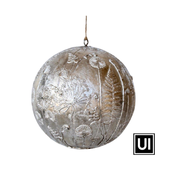 Unique Interiors Small silver hanging ball
