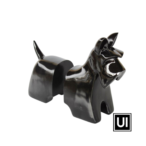Pair of black Scotty dogs book ends