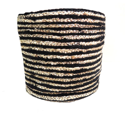 Our Planet Basket is an exquisite addition to any home. Constructed of jute with narrow black and natural stripes, its artful design makes it a thing of beauty that adds a touch of class. Its handmade quality is evidenced in its craftsmanship, with a perfect size of 30CMD X 28CMH for a variety of uses. Enjoy its beauty in your home today.