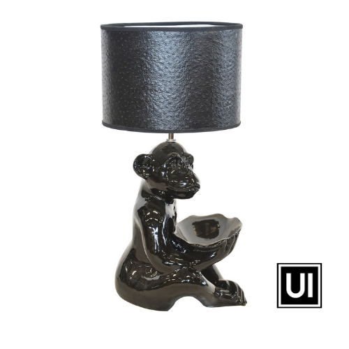Ceramic Monkey lamp excluding shade