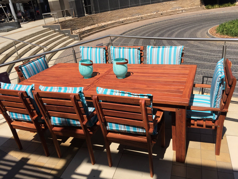 Special Teak patio eight seater set incl chairs