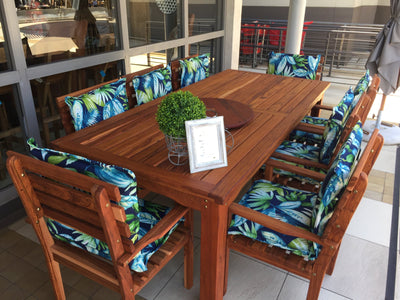 Unique Interiors Lifestyle Special Teak patio eight seater set incl chairs patio sets