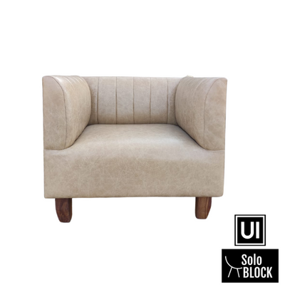 Soloblock king John Occasional Chair with leather Unique Interiors