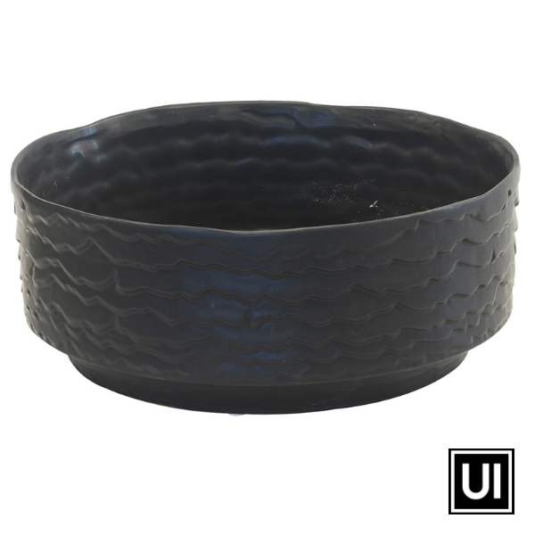 Ceramic scale bowl matt black - Unique Interiors - www.uniqueinteriors.co.za